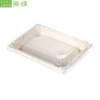 Easy Green Hot Dog Food Bagasse Disposable Japanese  Sushi Trays Paper