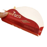 custom logo paper taco holder hot dog holder tray box